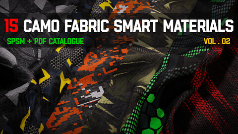" 15 High Detailed Camo Fabric Smart Materials " (Vol.2)