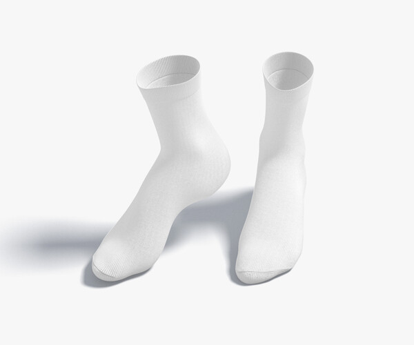 ArtStation White Long Socks stand on tiptoe fabric sox pair Resources
