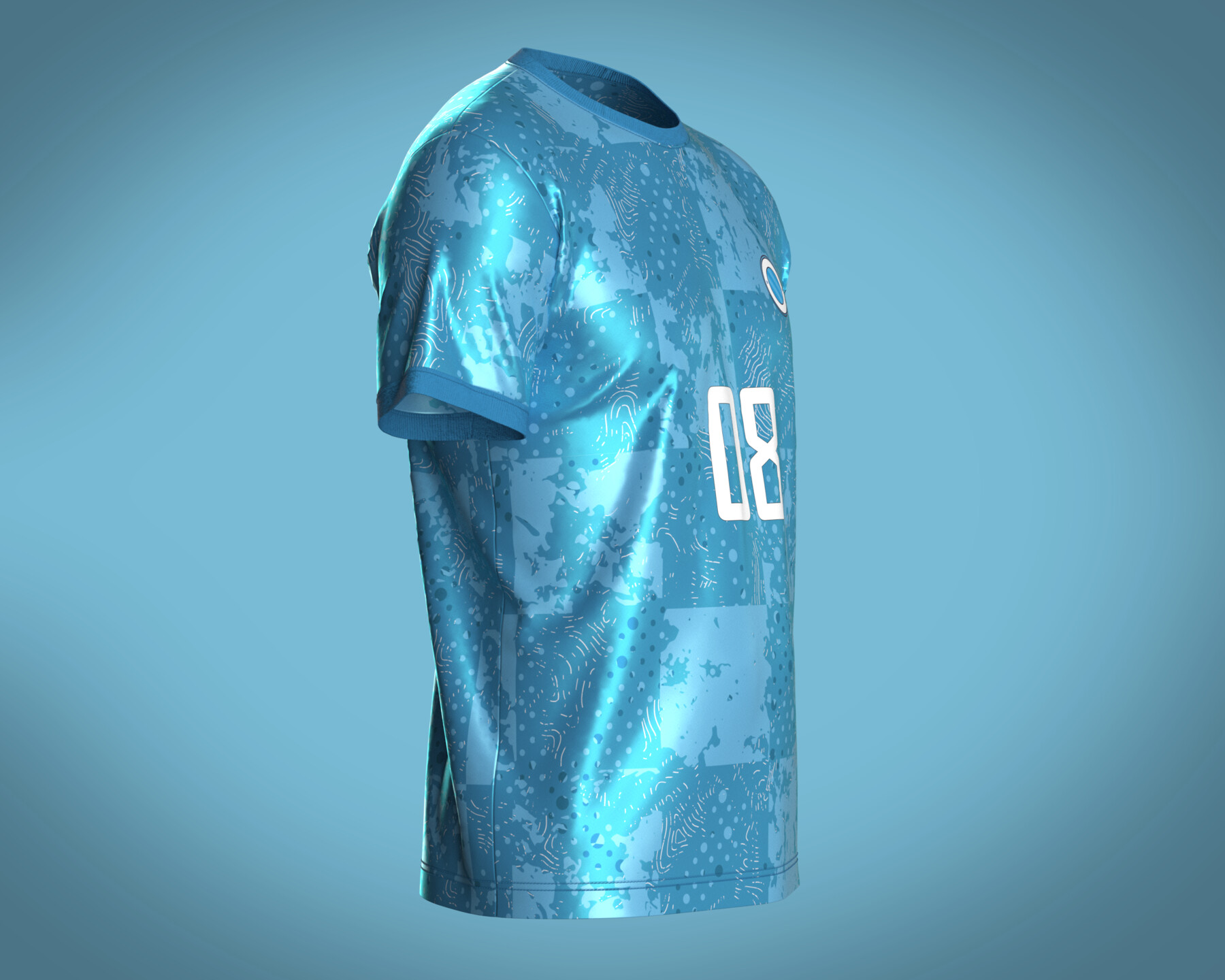 ArtStation - Soccer Blue and White Jersey Player 08