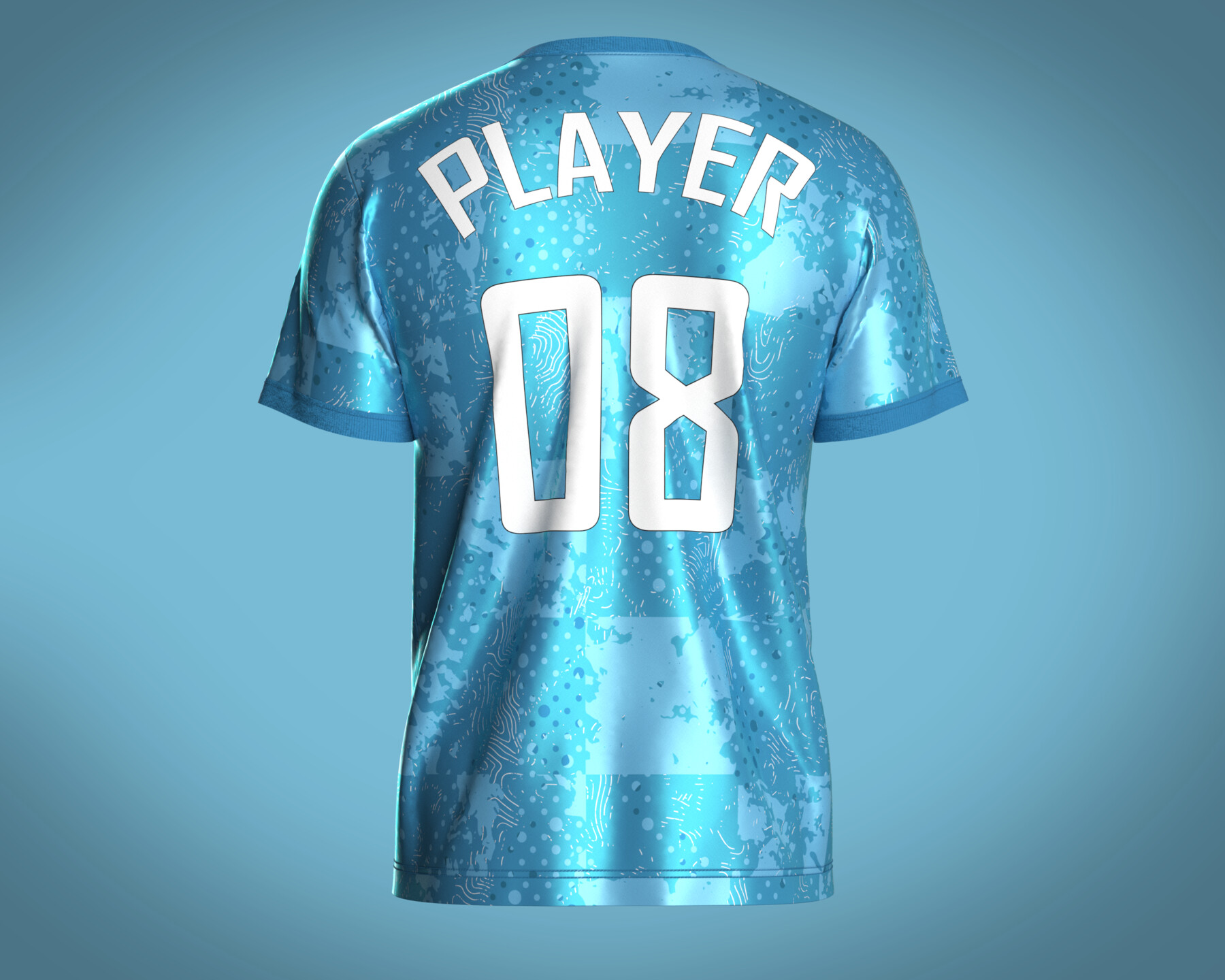 ArtStation - Soccer Blue and White Jersey Player 08