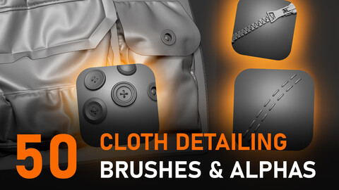 Cloth Detailing Pack - 50 High Quality Brushes & Alphas