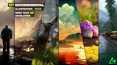157 Environmental Illustration Pack - More Than 8K Resolution