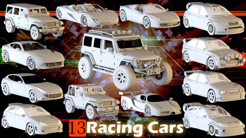 13- Racing Cars- Vol 01- 3d models-max.fbx.obj