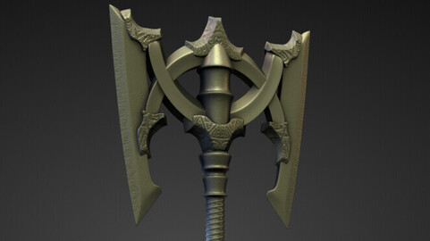 AXE8 high and low poly