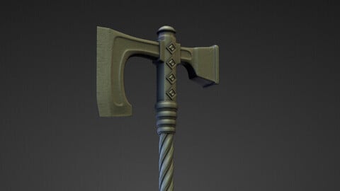 AXE10 high and low poly