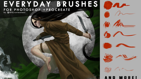 Everyday Brushes for Photoshop and Procreate