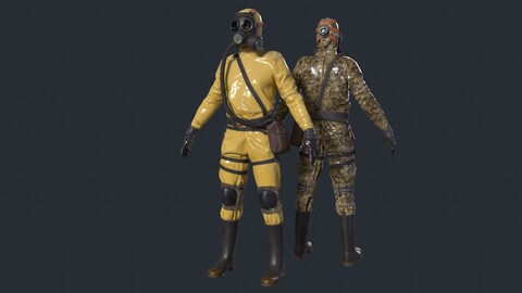 Hazmat Suit Soldier with Rig