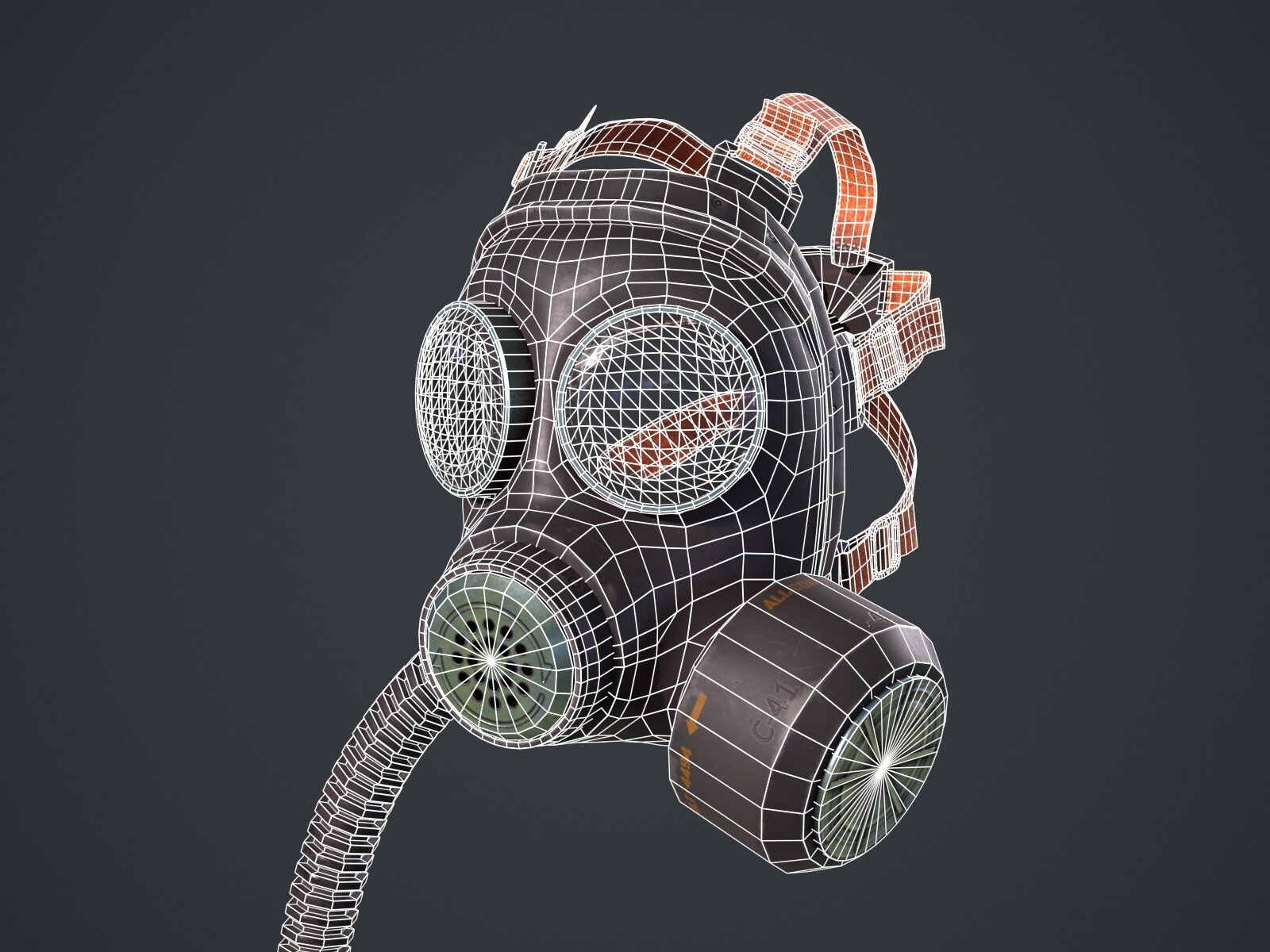 ArtStation - Gasmask with Tube | Game Assets