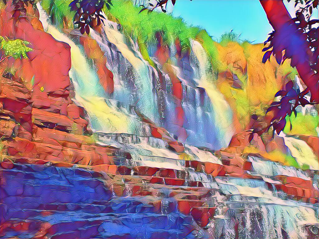 ArtStation - Colorful Waterfall | Artworks