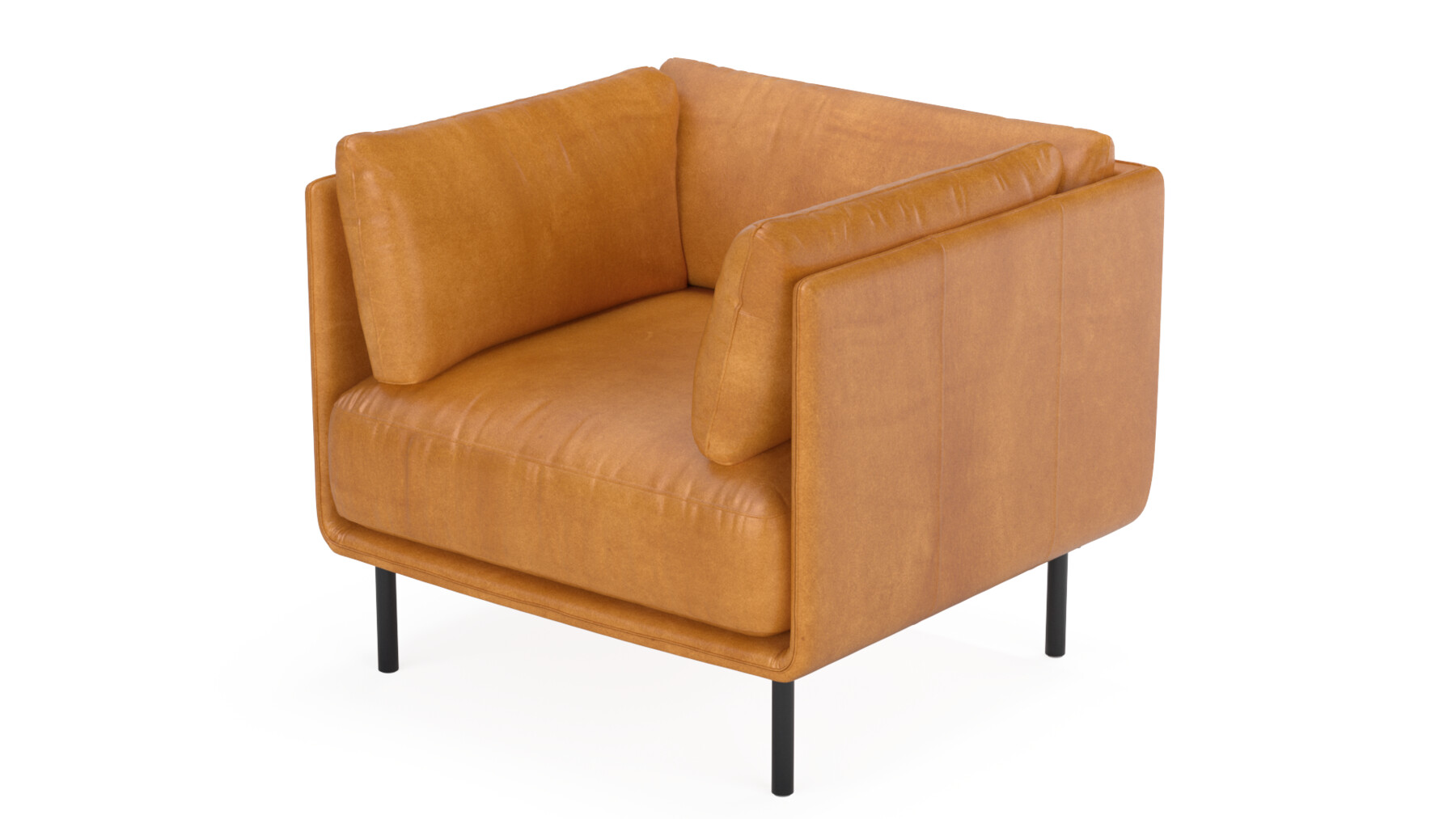 ArtStation Wells Leather Chair Crate and Barrel Furniture 3D Model