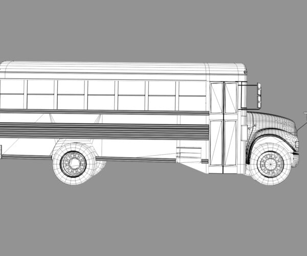 school bus side view drawing