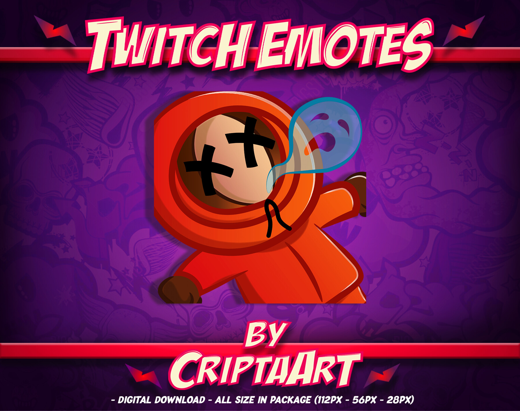 ArtStation Twitch Emote / Rip Emote / South Park Emote / Kenny Emote