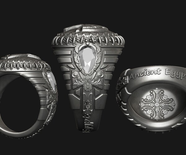 ArtStation - ANUBIS and ANKH SYMBOL - RING FOR 3DPRINTING | Resources