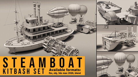 Steamboat Kitbash Set
