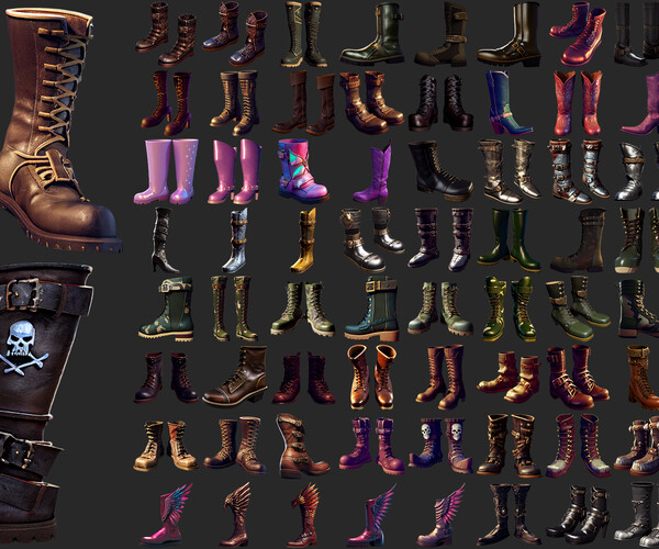 ArtStation - 80 Boots | Game Assets
