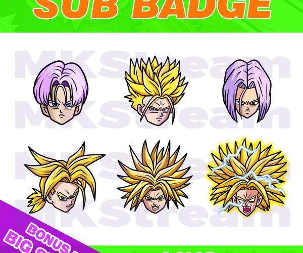 ArtStation - Twitch sub badges luffy gear 5 evolution pack