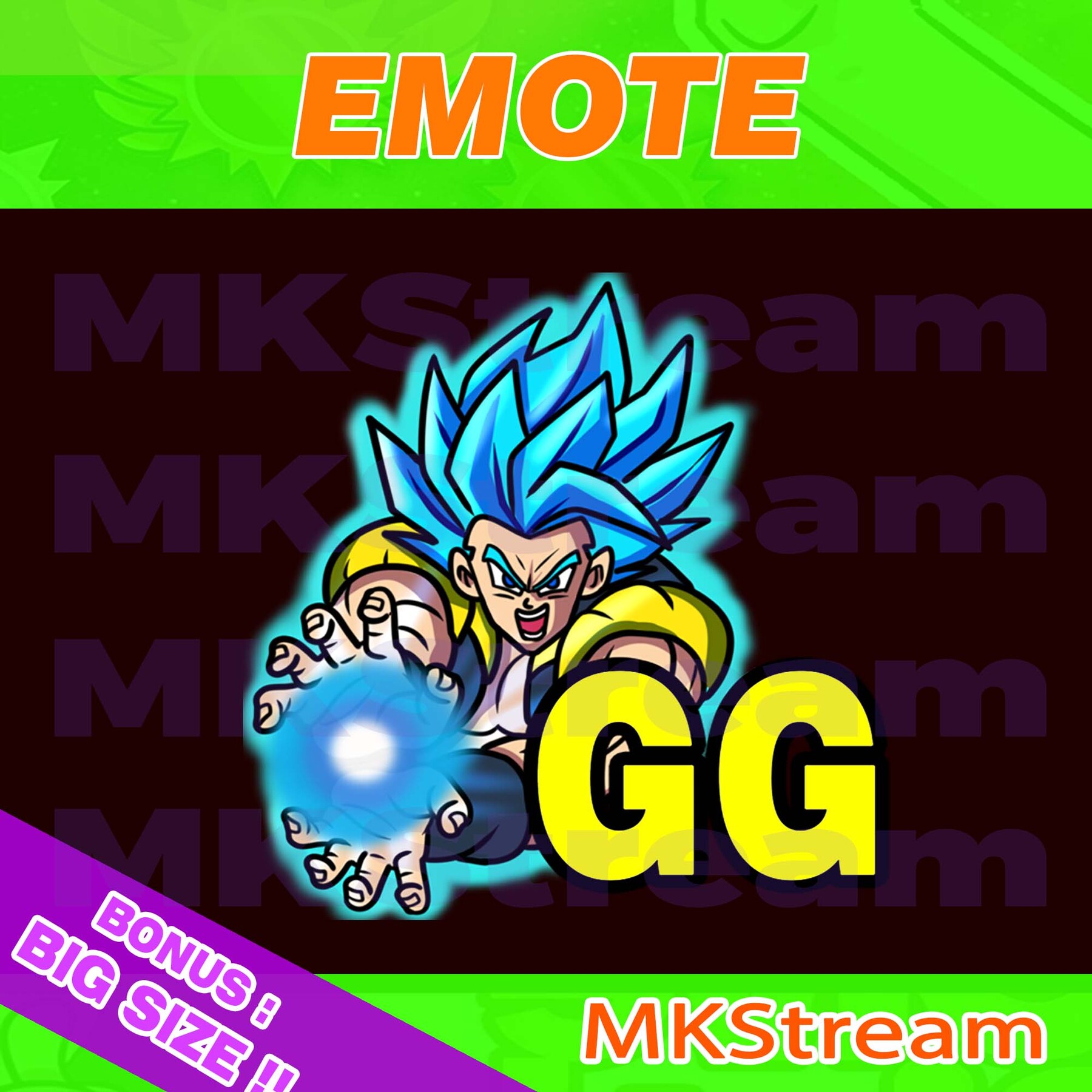 ArtStation - Twitch animated emotes dragon ball gogeta blue kamehameha gg