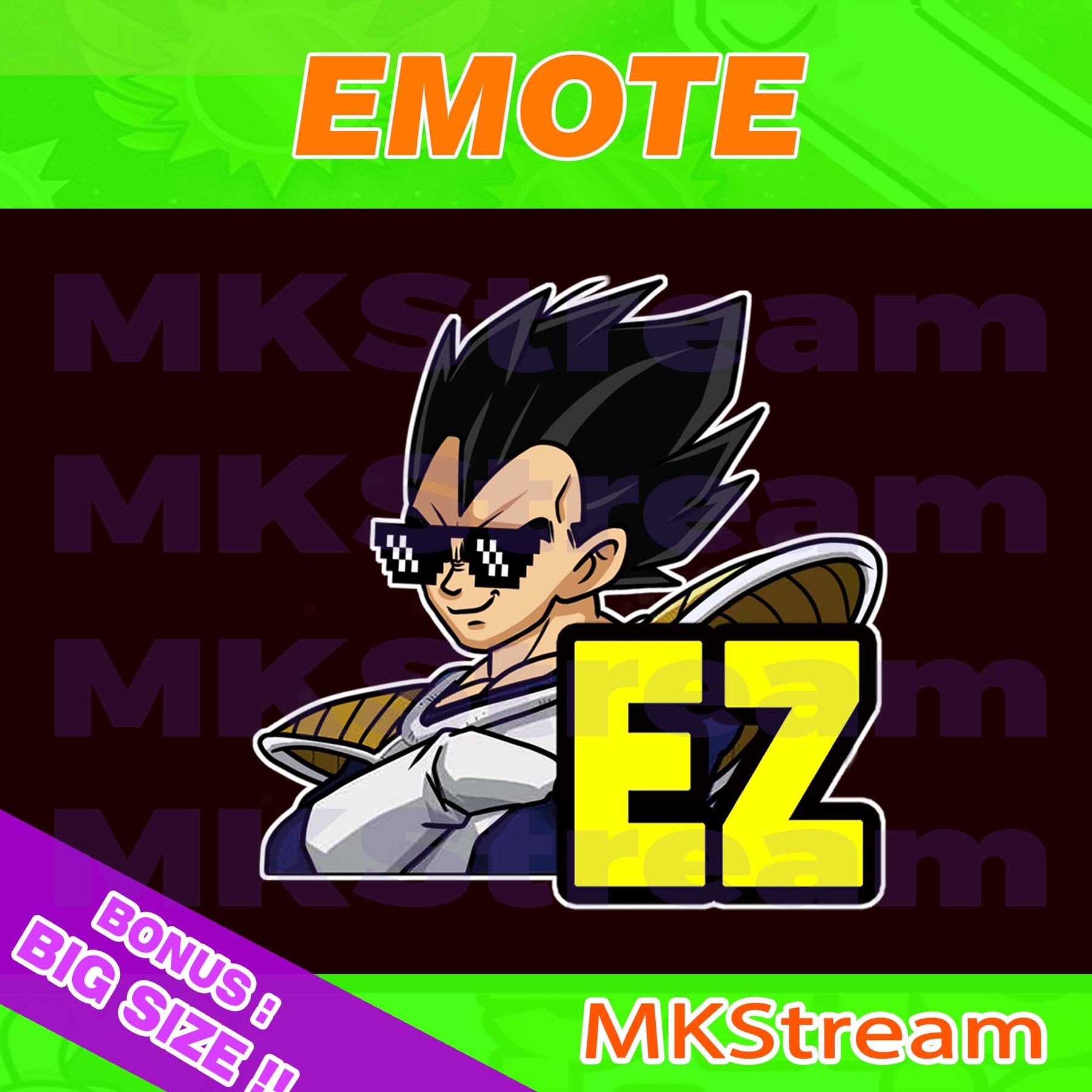 Artstation Twitch Emotes Vegeta Cool Ez Artworks