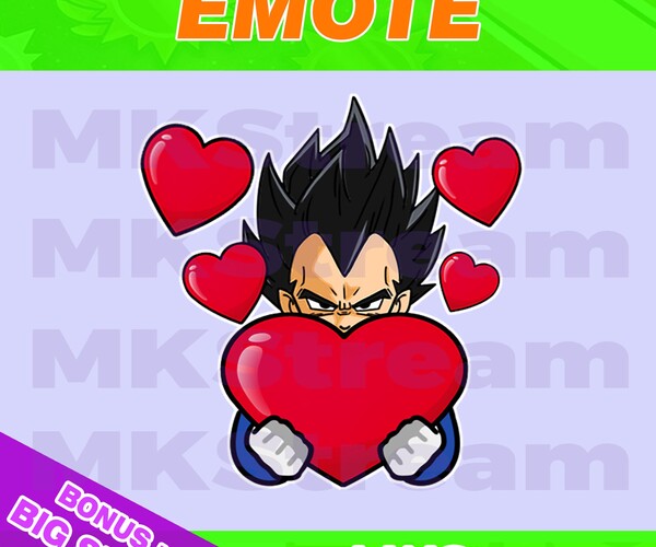 ArtStation - Twitch emotes vegeta love | Artworks