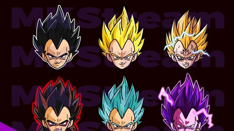 Twitch sub badges vegeta evolution pack