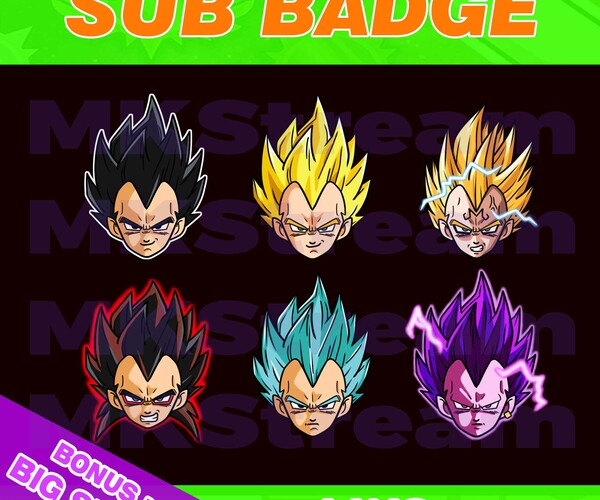 ArtStation - Twitch sub badges luffy gear 5 evolution pack