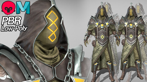 Assassin Character Low-poly 3D model