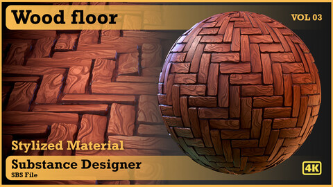 Wood Floor Stylized - VOL 03 - substance designer