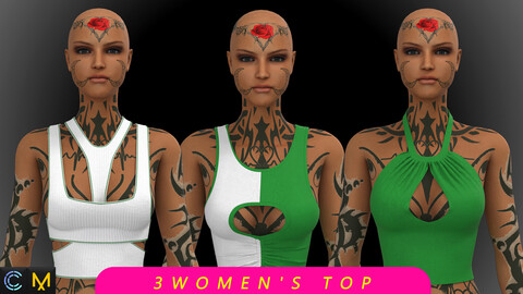 3 Women's top (OBJ+mtl+FBX+ZPRJ) #236