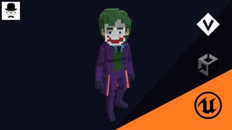 Joker Character - Voxel Model