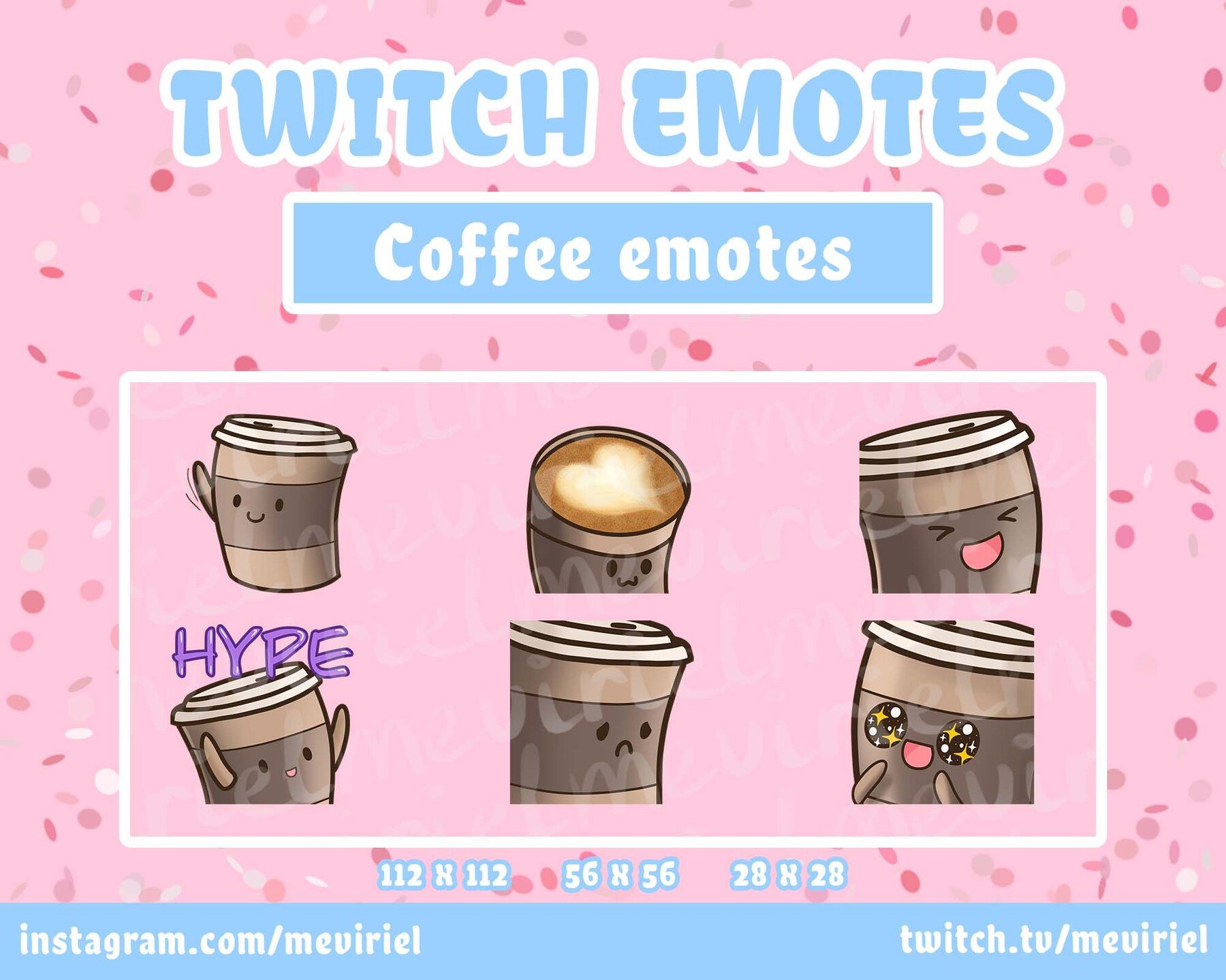 Pixel Coffee Emote Coffee Cup Twitch Emote Discord Emote 