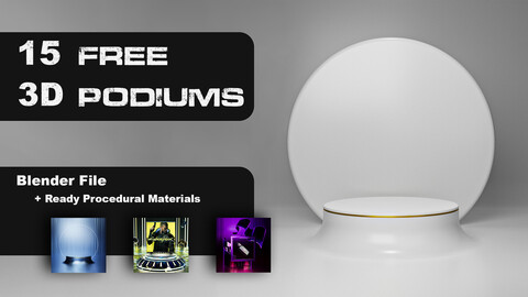15 FREE 3D Podiums for products & NFTs
