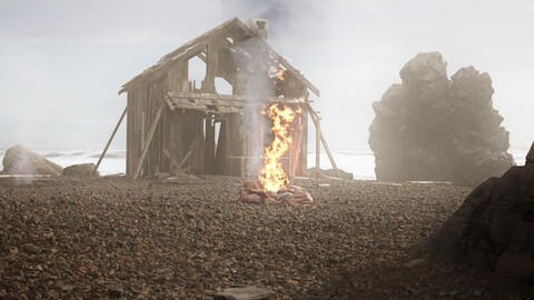 UltraRealistic Fire And Coast UE5