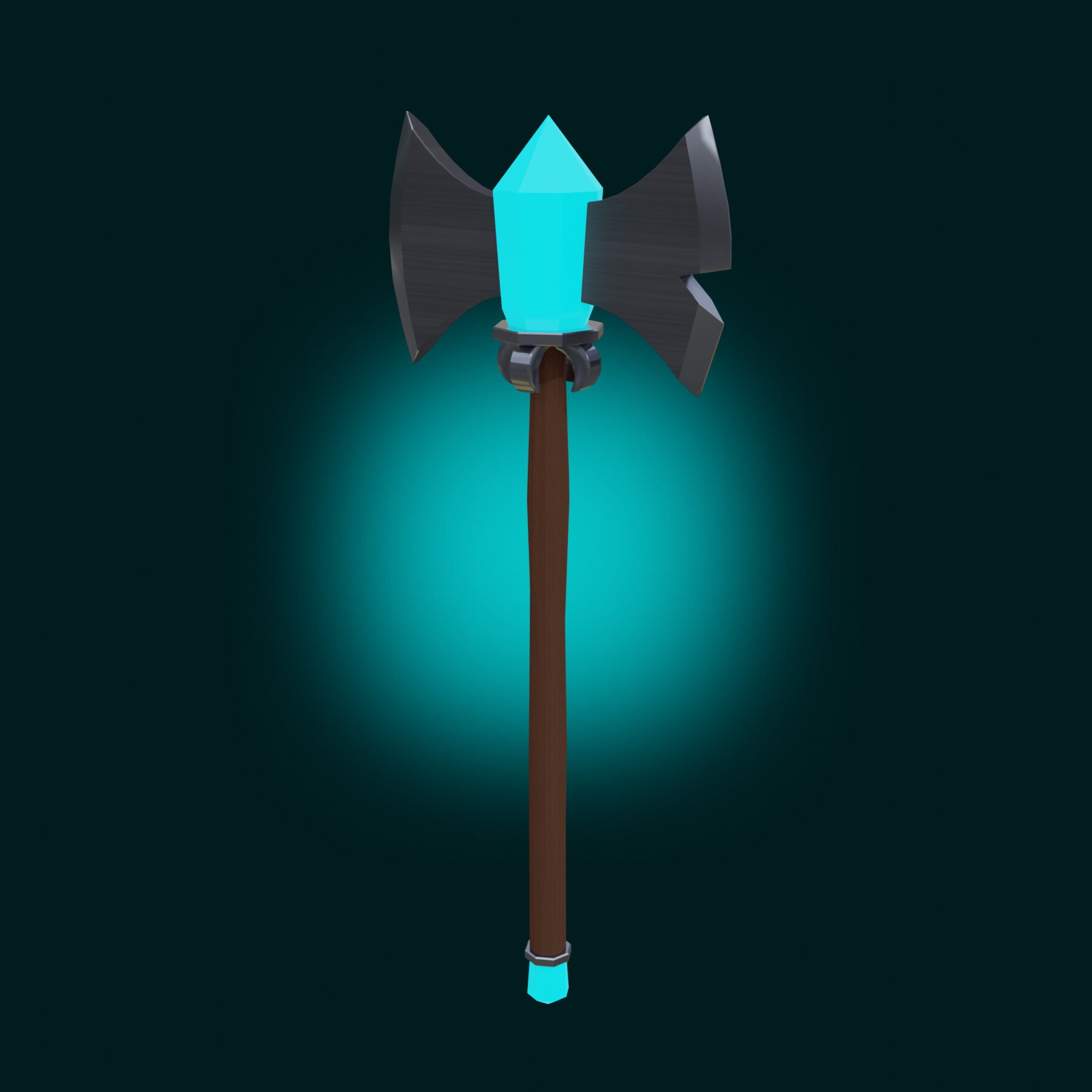 ArtStation Crystal Axe PBR game ready weapon warrior axe Game Assets