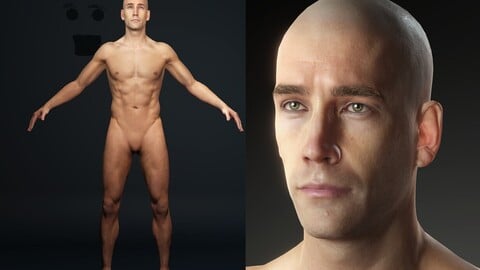 Realistic Base (Male) Rigged For Unreal Engine 4+5 (Caucasian)