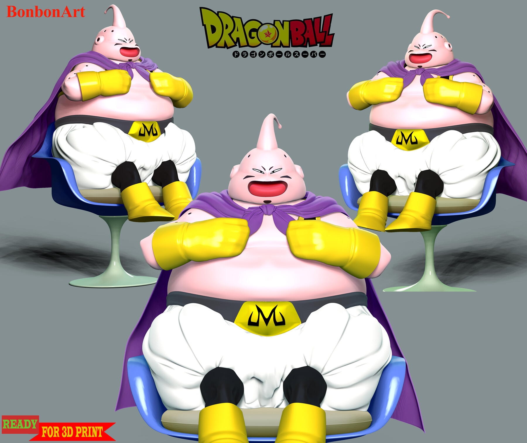 3D1 Majin Boo - Dragon Ball Z Fanart