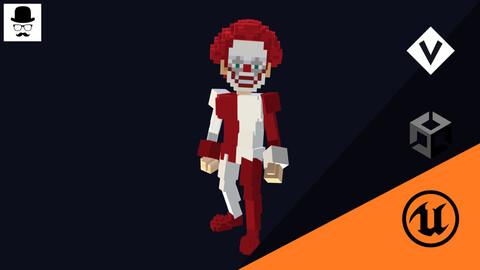 Clown Character - Voxel Model