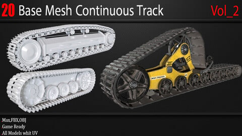 20 Base Mesh Continuous Track _ Vol 02 (Game Ready)