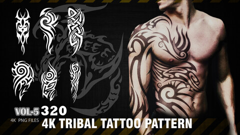 320 4K TRIBAL TATTOO PATTERN - VOL5