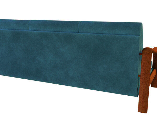 ArtStation - Vintage Teak Sofa 1970s | Resources