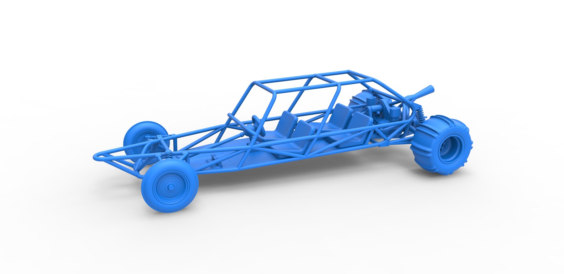 3D printable Diecast old school Sand Rail buggy Version Scale 1:25