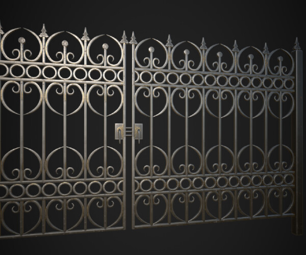 ArtStation - Gate and fence Metal Art JPEG PNG 2 texture packs Low-poly ...