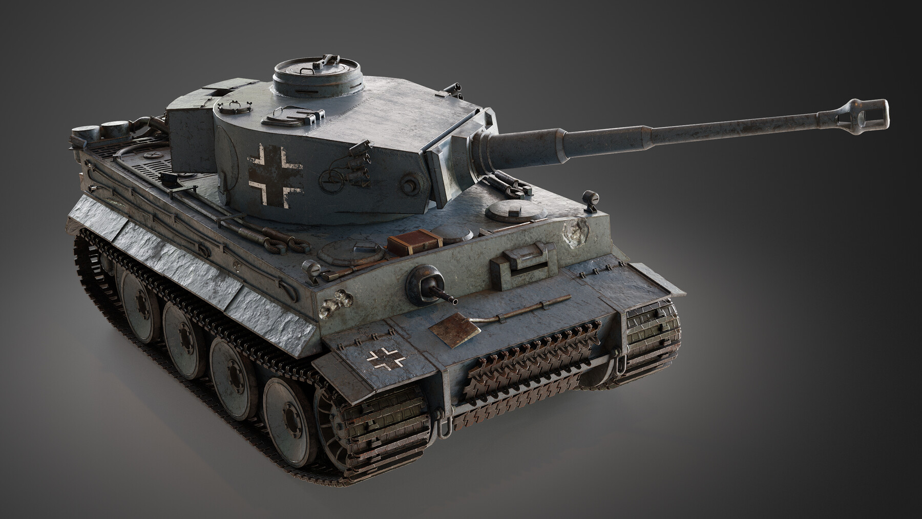 Artstation German Tiger Tank Game Assets