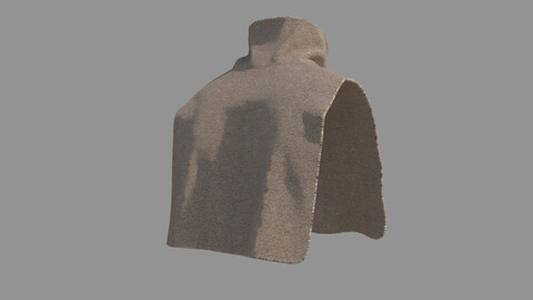 High Neck Collar Scarf 3D Model