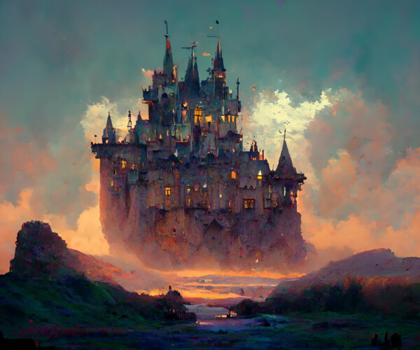 ArtStation - A Giant Faraway Castle | Artworks