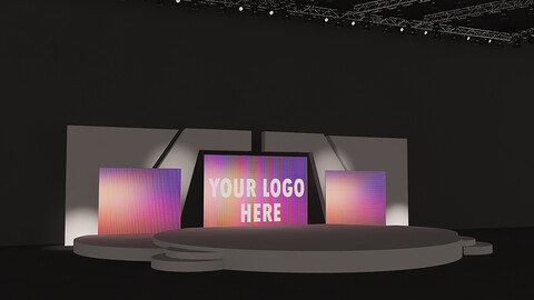 Event and Conference Stage With Led Screens