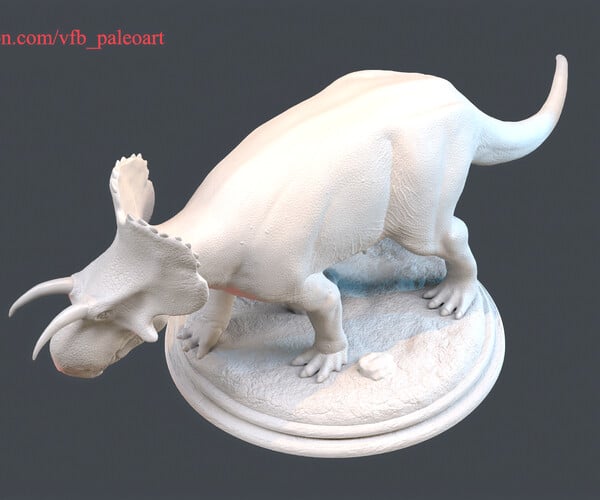 ArtStation - Yehuecauhceratops Mudei - Statue For 3D Printing | Resources