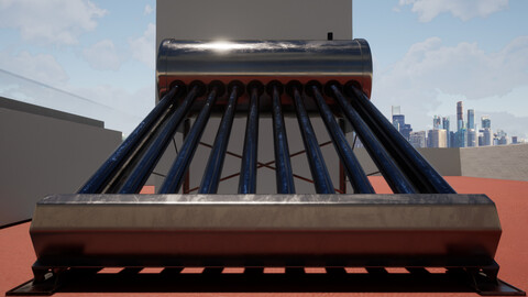 SOLAR WATER HEATER 3D model