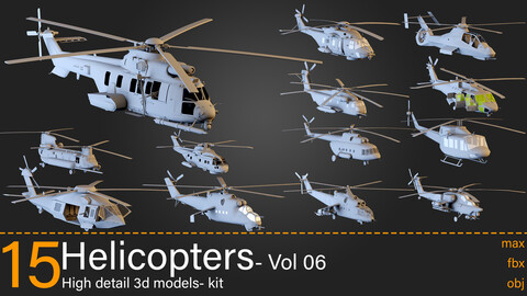 15- Helicopters- Vol 06- 3d models-max.fbx.obj