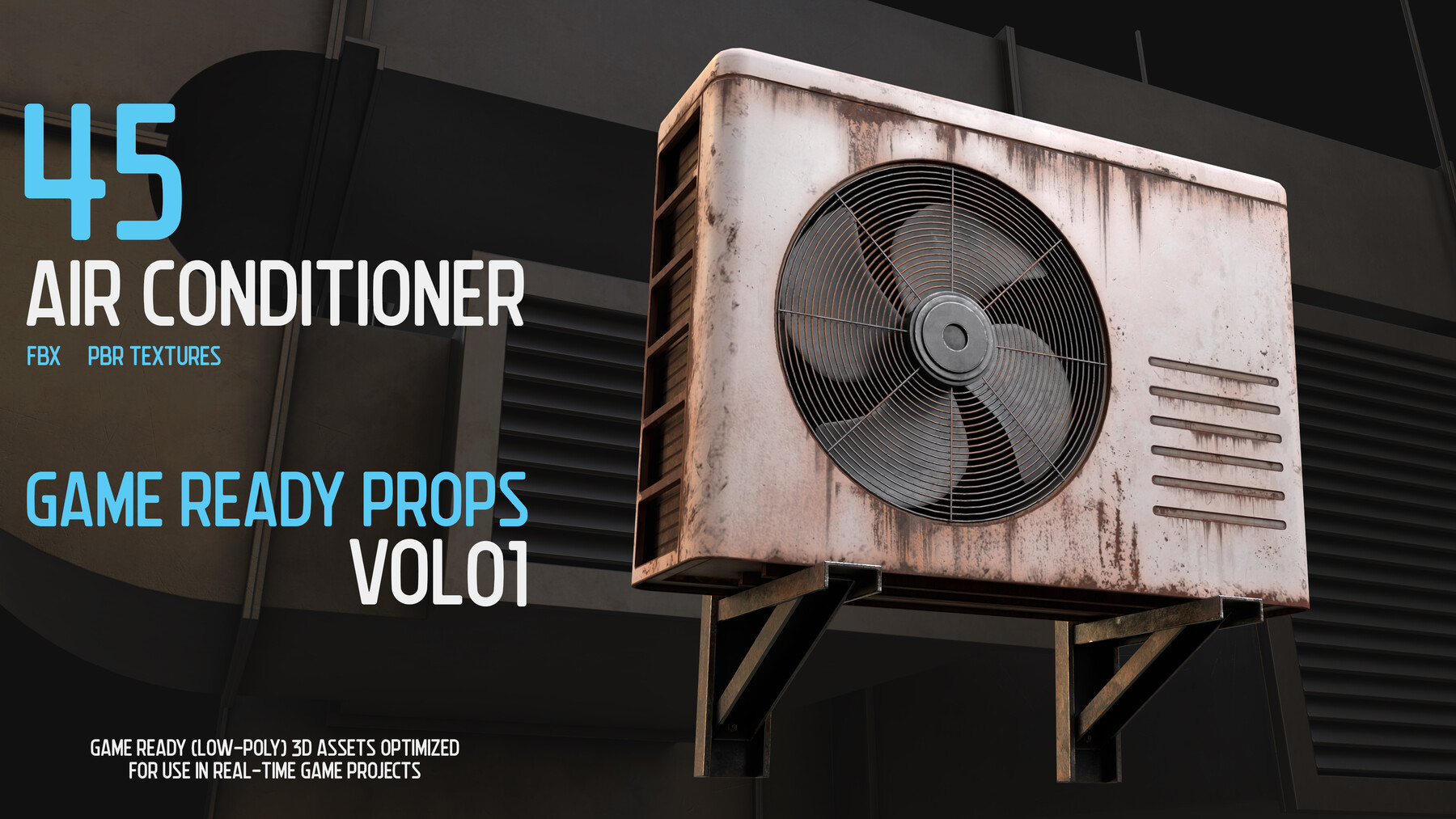 ArtStation Air Conditioner Game Ready Props Vol01 Game Assets