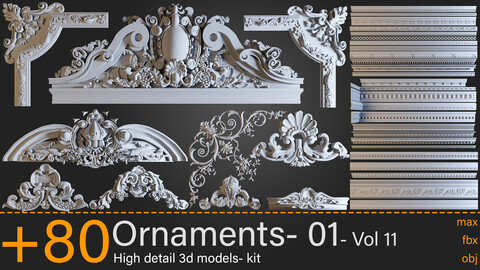 +80- Ornaments 01- Vol 11- 3d models-max.fbx.obj